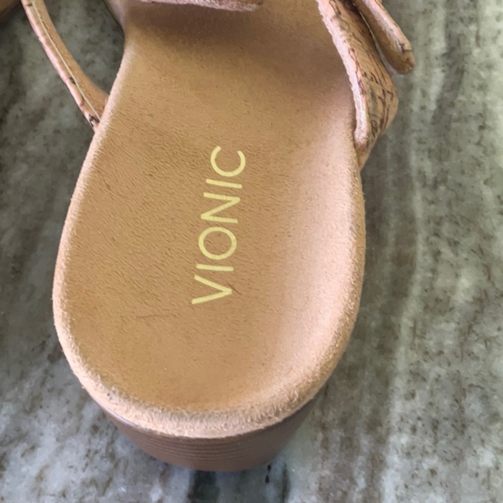 Vionic Suede And Cork Adjustable Strap Sandals - image 7